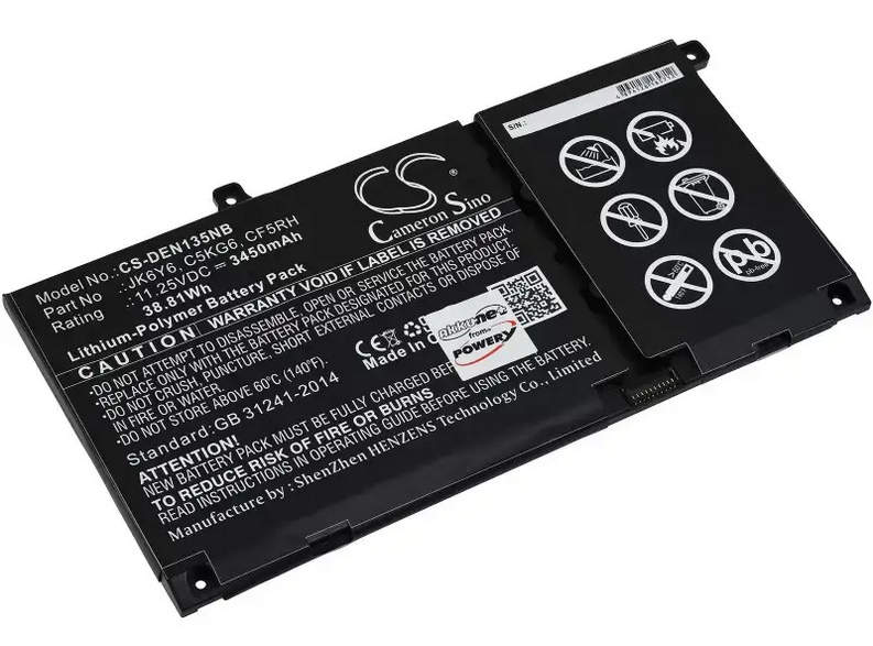 Akku ersetzt C5KG6, CF5RH, JK6Y6 passend für Dell Vostro 14 5402 11.25V 3450mAh