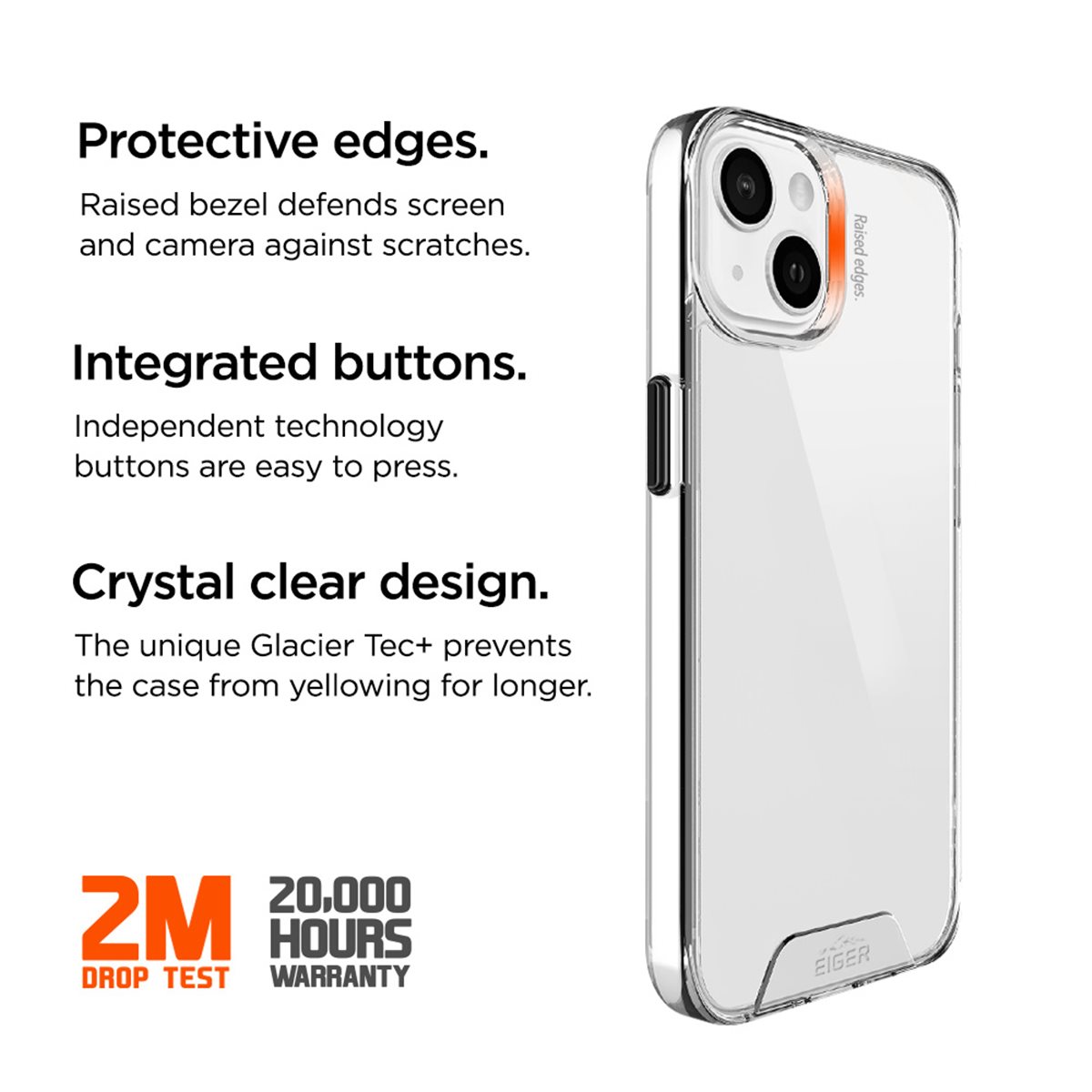 EIGER APPLE IPHONE 14 HARD-COVER GLETSCHER KLAR