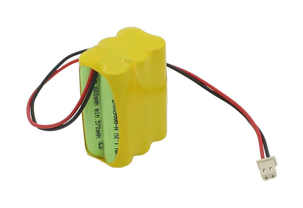Notleuchtenakku 7.2V 600mAh, Ni-MH, F2x3 Micro AAA mit 200mm Kabel und Stecker
