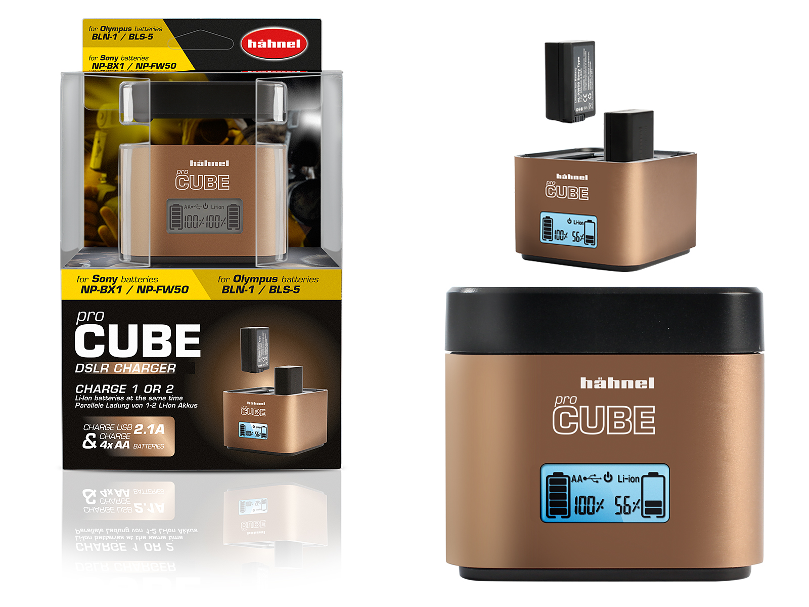 Efest SLIM K1, 1-Schacht USB Ladegerät für 18650, 21700 Li-Ion Akku