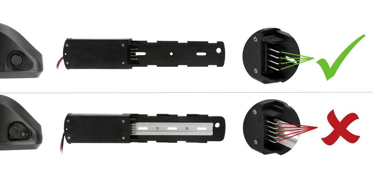 DownTube Set "Hailong-I" 36V 13Ah Akku mit Halterung, Schlüssel
