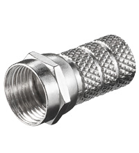F-Stecker für 5 mm Kabel 100 Stück