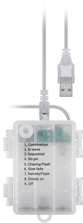 LED-Lichtervorhang 300er mit Fernbedienung, Timer-Funktion