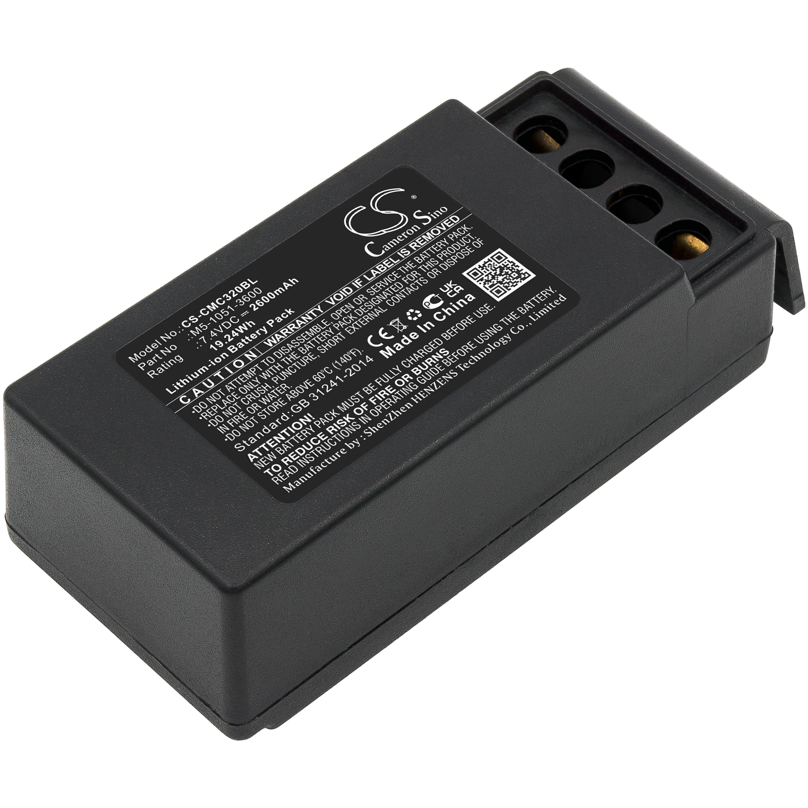 Akku ersetzt Cavotec M5-1051-3600 2600mAh, 2 Pol Version