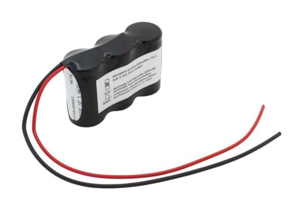 Notleuchten Akku 3.6V 3000mAh Ni-MH F1x3 Sub-C mit 200mm Kabel einseitig