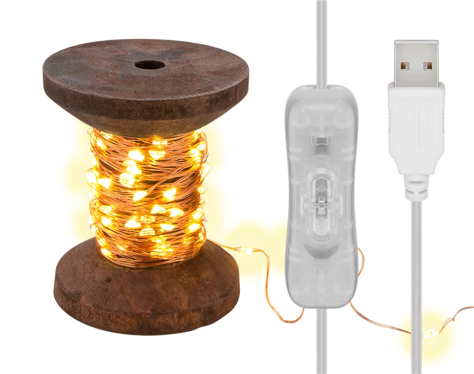 LED-Lichterkette "Garnspule", klein