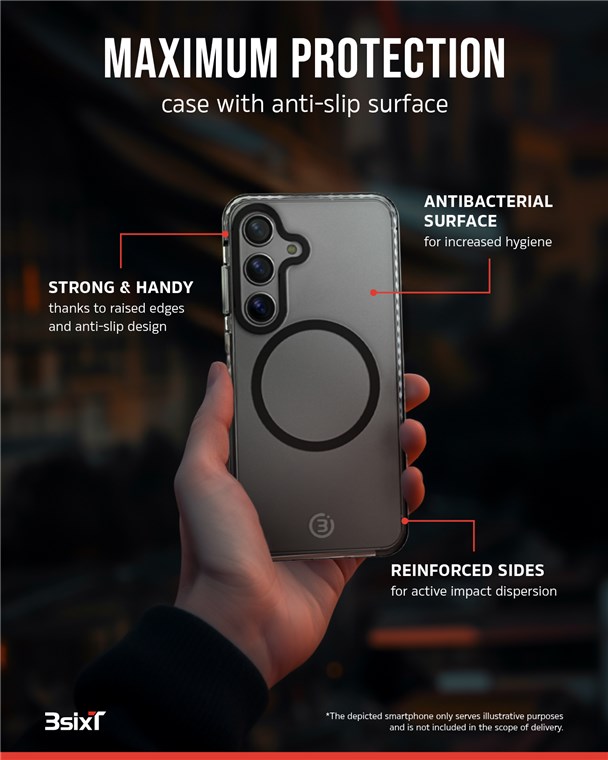 3sixT 4in1 Protection Cover für Samsung Galaxy S24+, transparent