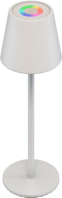 Kabellose RGBW LED Tischleuchte, Weiss