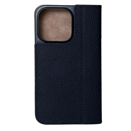 iPhone 15 Plus, Marc schwarz, Book-Cover Echtleder