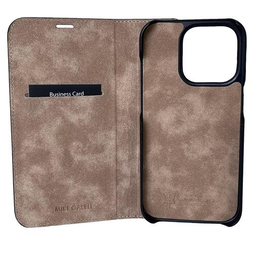 iPhone 15 Pro Max, Marc schwarz, Book-Cover Echtleder
