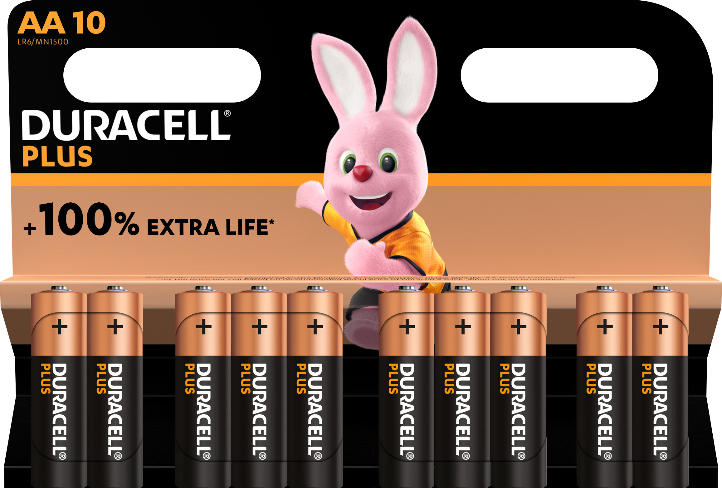 Duracell Plus AA 10er Packung ersetzt MN1500, LR6, Mignon