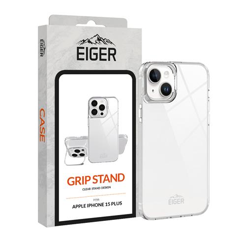 iPhone 15 Plus, Grip Stand Case transparent