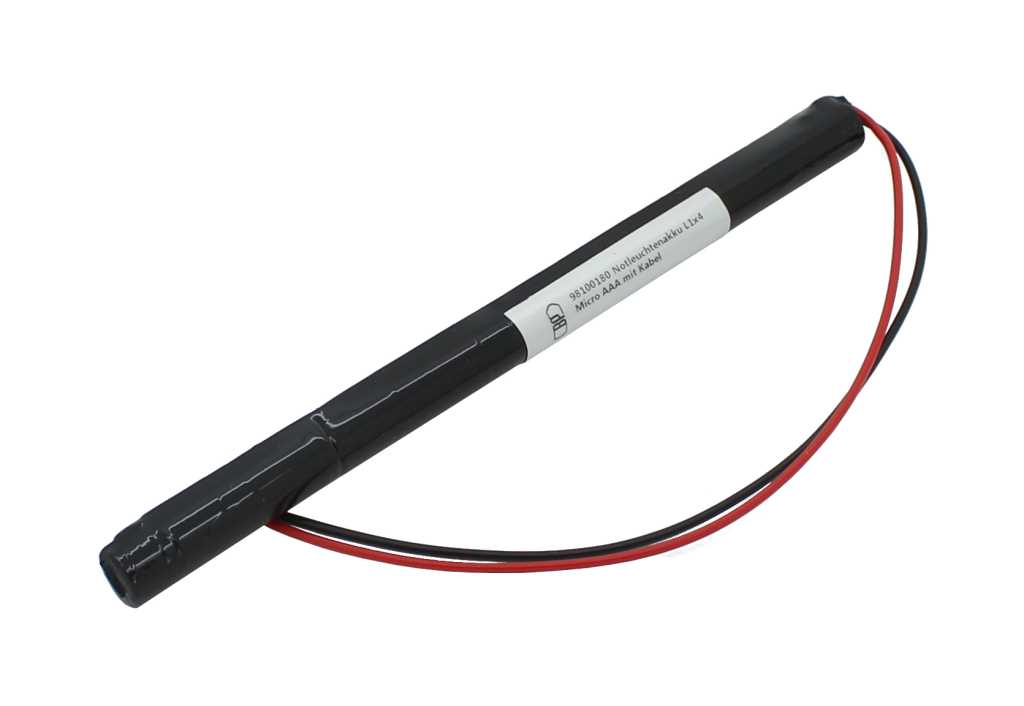 Notleuchtenakku 4.8V 600mAh, Ni-MH, F2x2 Mignon AA mit 150mm Kabel