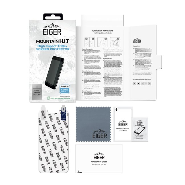 EIGER APPLE IPHONE 14 PRO DISPLAY-GLAS (1ER-PACK) HIGH IMPACT TRIFLEX KLAR
