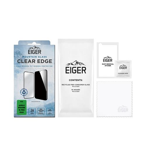 iPhone 15 Pro Max, Displayschutzglas, Mountian Glass Clear Edge