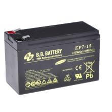 B.B. Battery EP7-12 12V 7Ah Zyklenfest AGM Bleiakku, Faston 6,3 mm