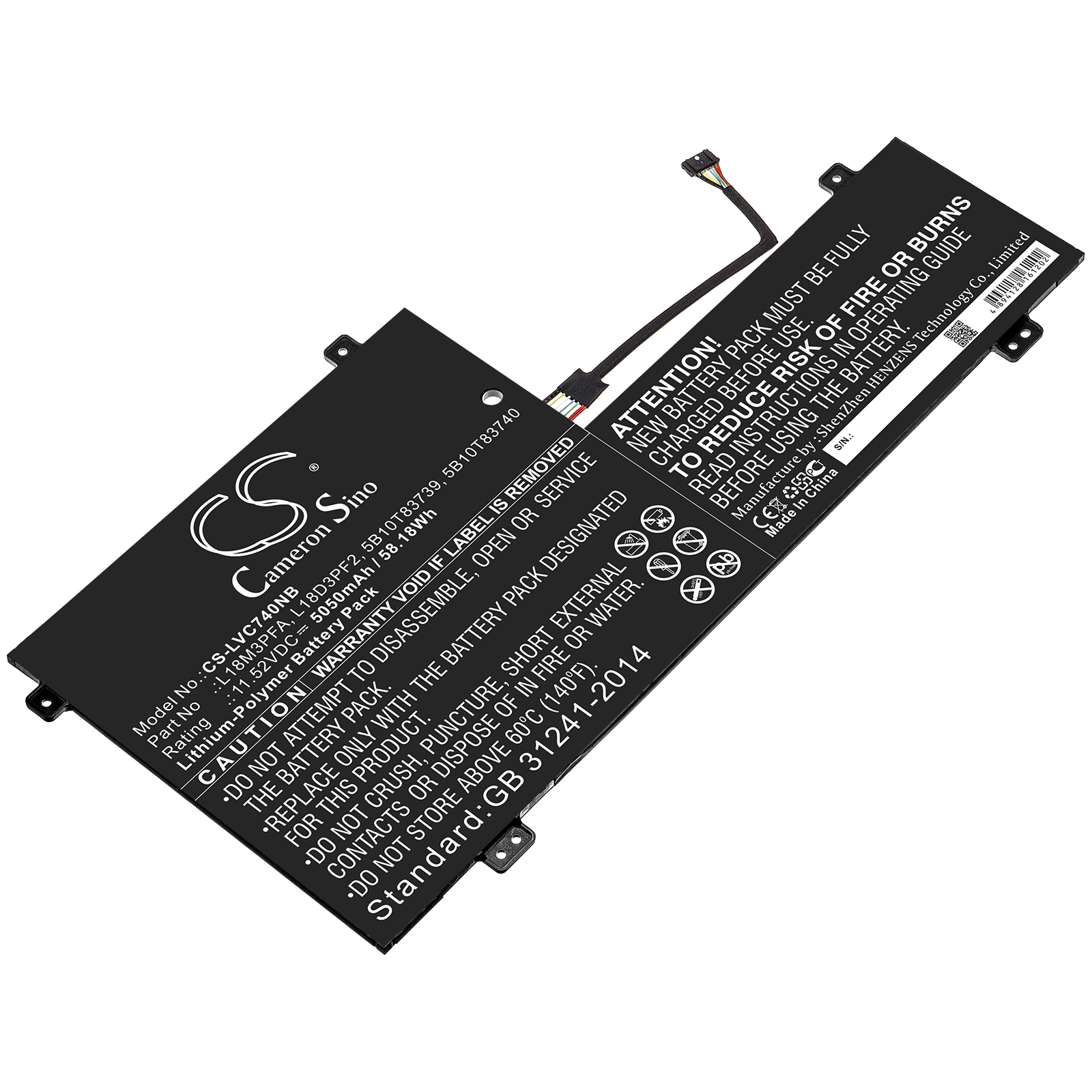 Akku ersetzt L18D3PF2 passend für Lenovo Yoga C740-15