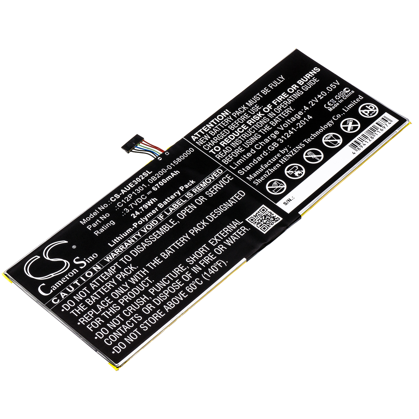Akku ersetzt Asus C12P1301, 0B200-01580000 passend für Transformer TF30,  ME302C