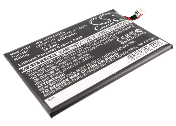 Akku für HTC 35H00163-00P, 35H00163-02M, 4000mAh