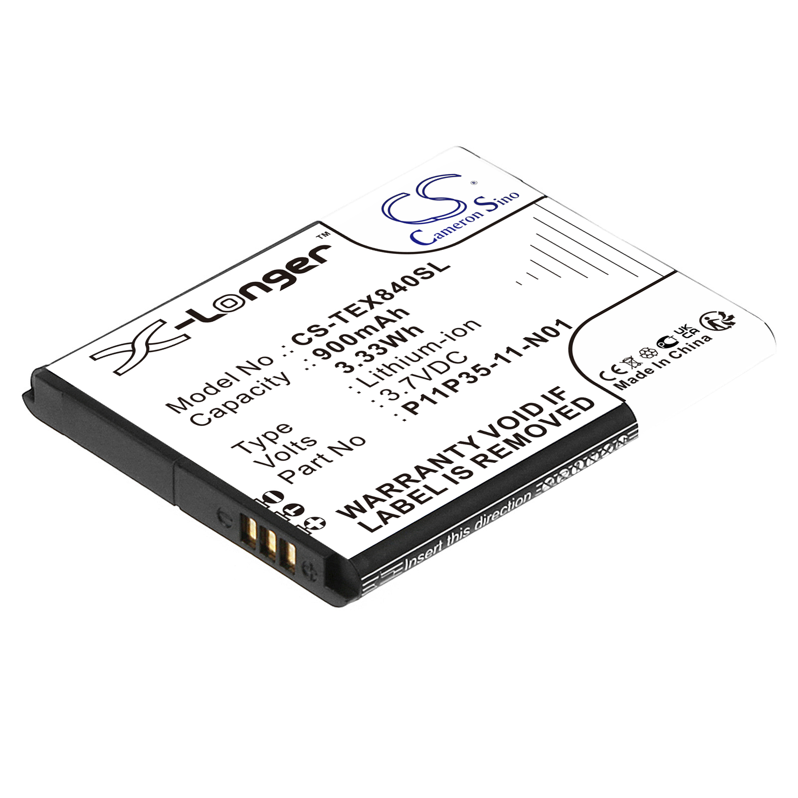 Akku ersetzt Texas Instruments 3.7L12005SPA, P11P35-11-N01 900mAh