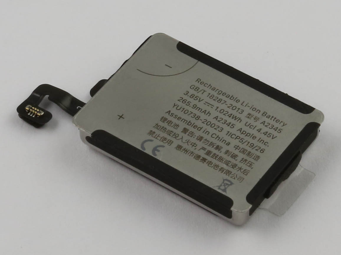 Akku ersetzt A2345 passend für Apple Watch Series S6 40mm, A2291, A2293, A2375