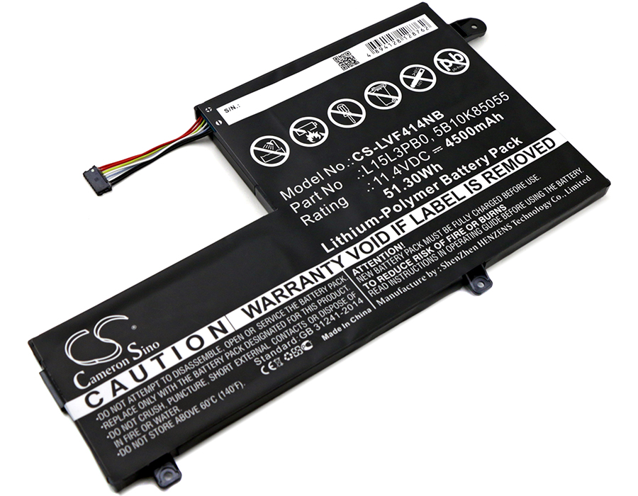 Akku ersetzt L15L3PB0 Typ B passend für Lenovo Flex 4 1470, Yoga 520-14IKBR