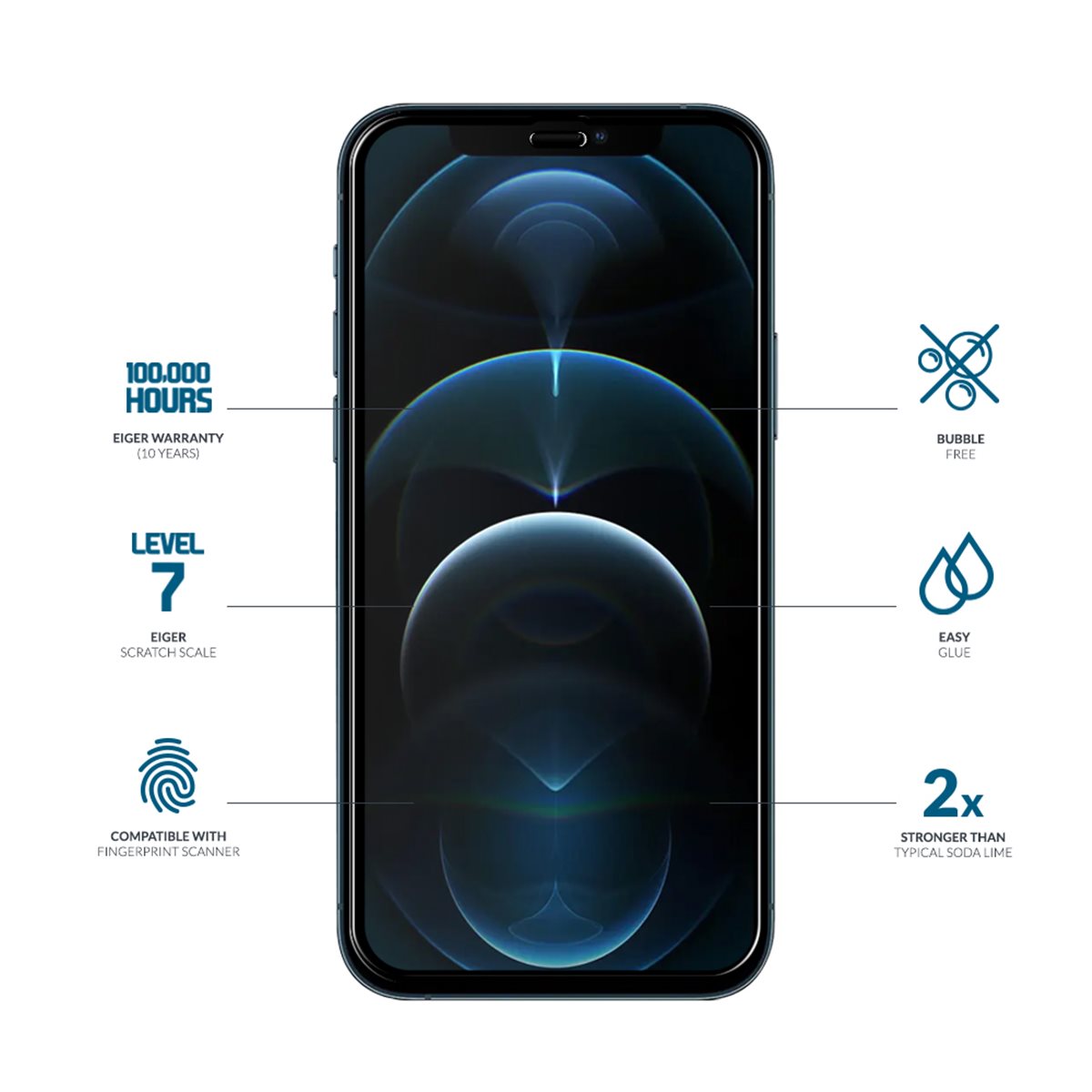 EIGER APPLE IPHONE 12 PRO MAX DISPLAY-GLAS 3D GLASS CLEAR