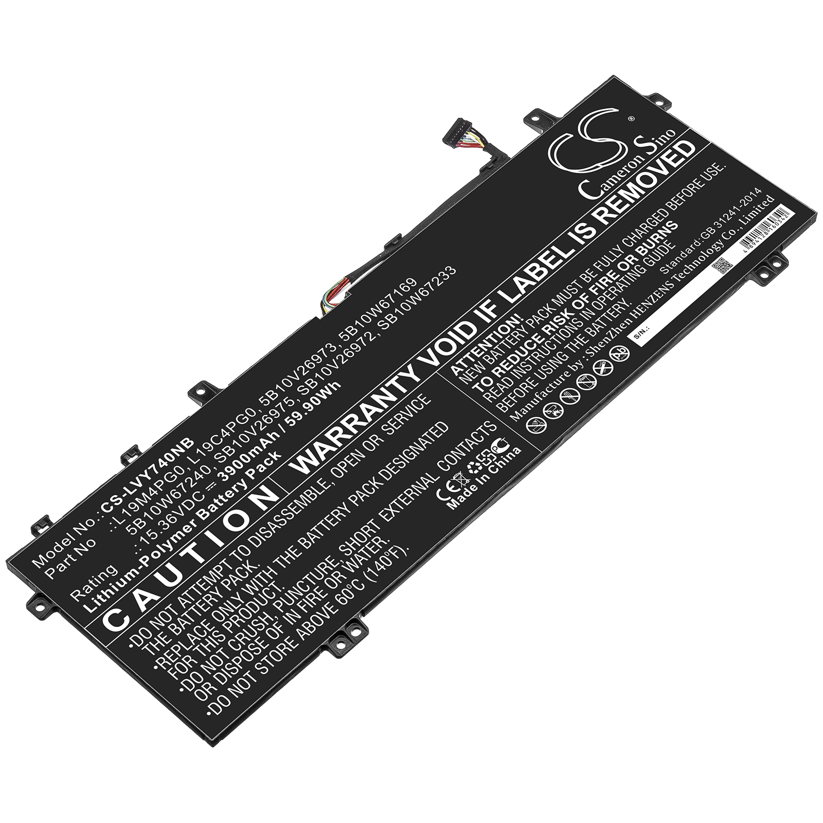 Akku ersetzt Lenovo L19M4PG0, L19C4PG0 passend für Legion Y740S, Y9000X