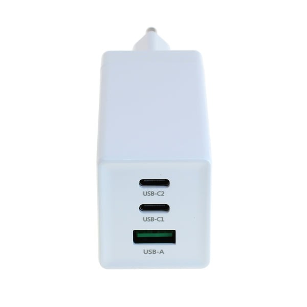 USB-C Ladegerät GaN 2x USB-C + 1x USB-A, USB-PD, 3-PORT, 65W