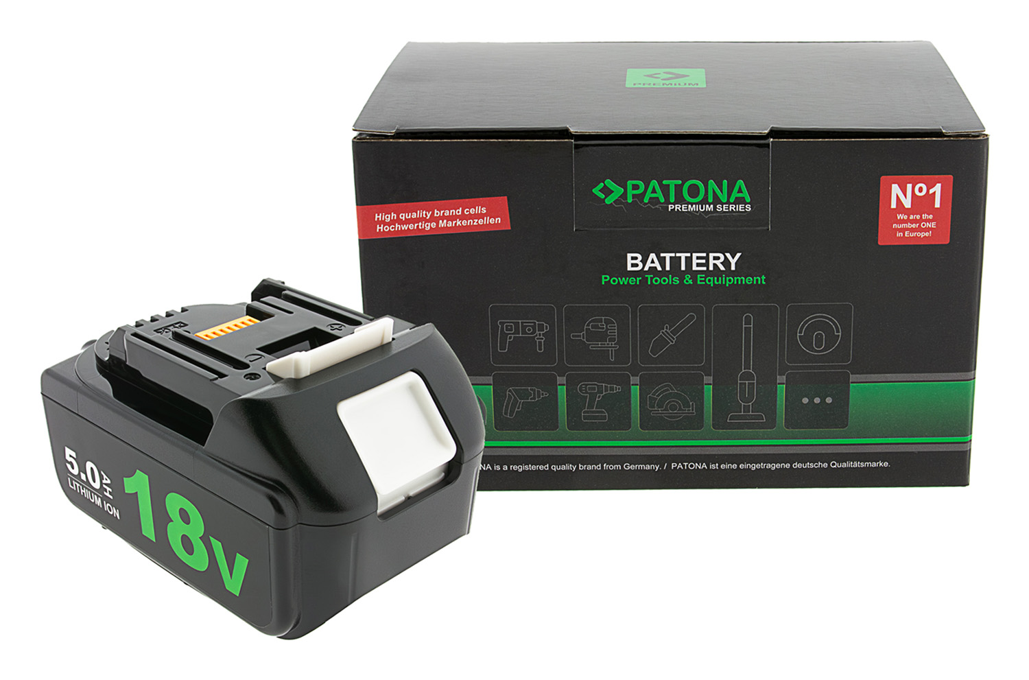 Akku ersetzt Makita BL1850LED, BL1802B, BL1830B, BL1840B, BL1850B, 18V 5A