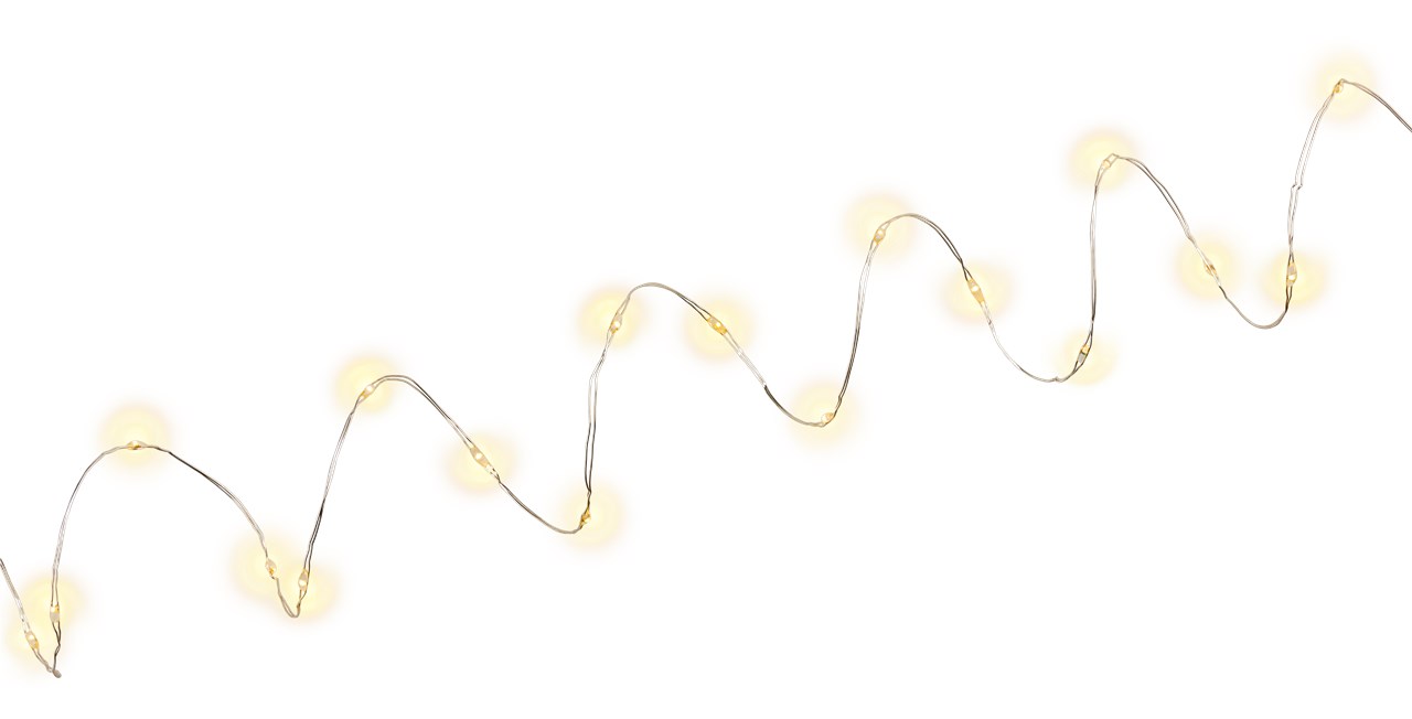 2x 20er LED-Silberdraht-Lichterkette, inkl. Timer