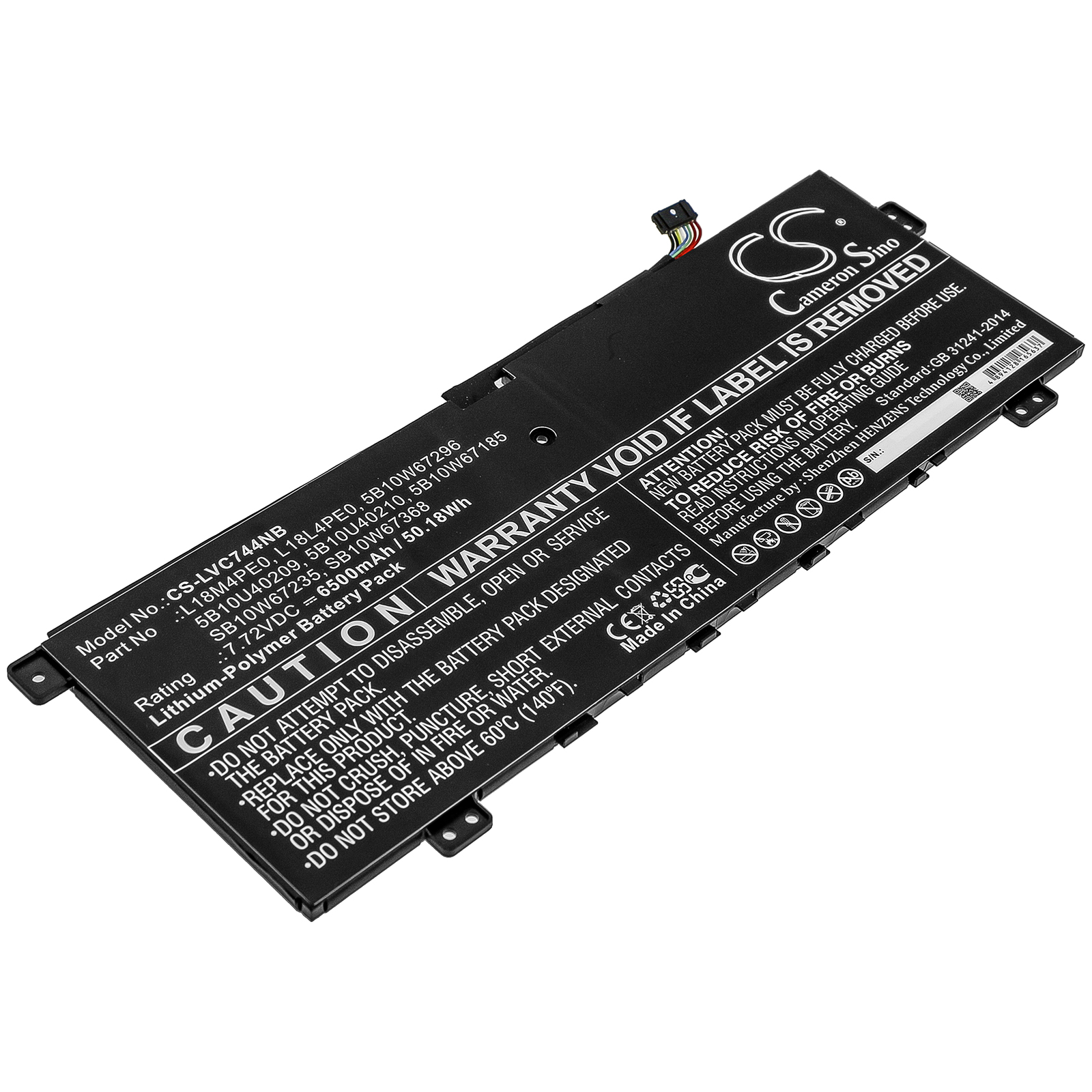 Akku ersetzt Lenovo L18L4PE0, 5B10U40210, SB10W67368 passend für Yoga C740-14IML