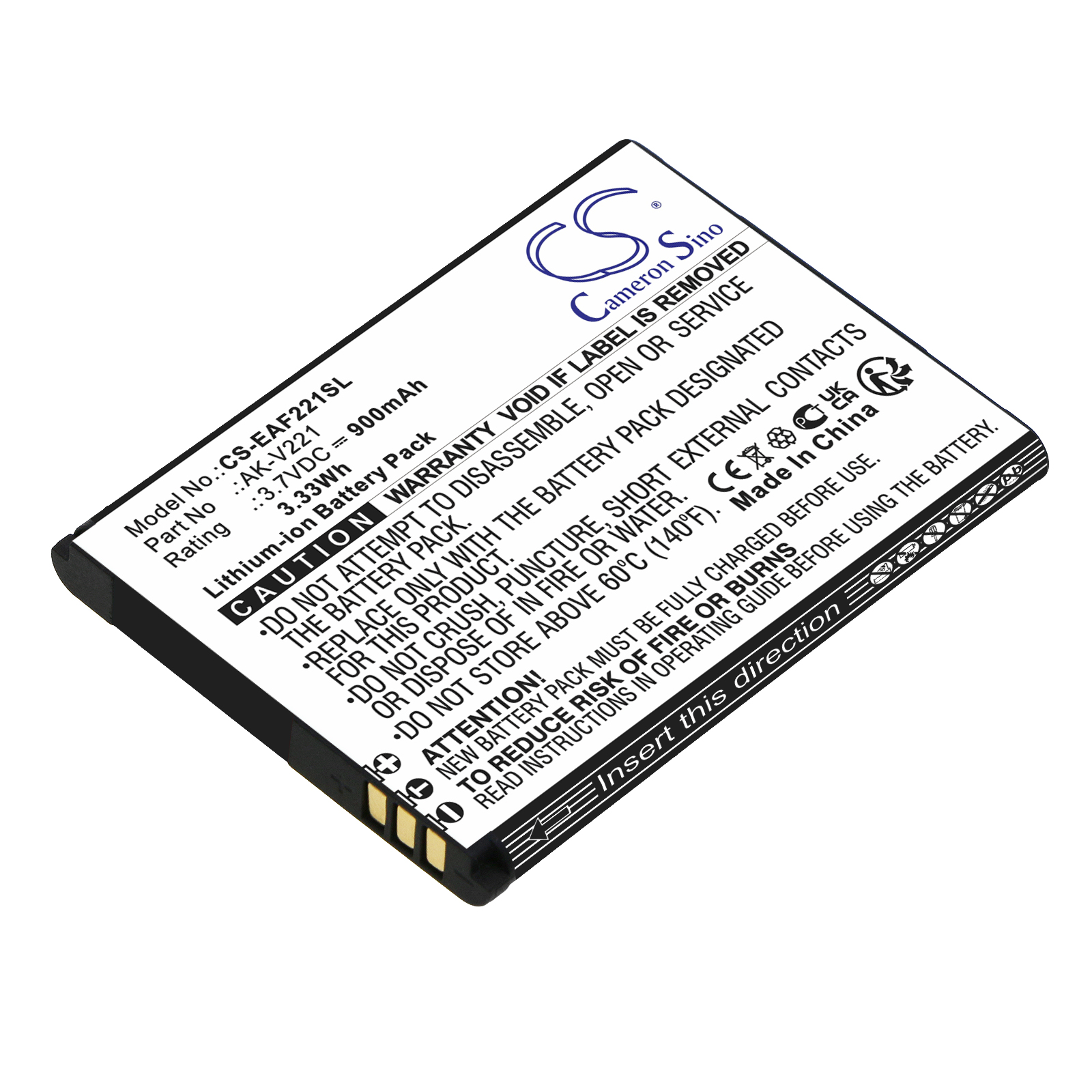 Akku ersetzt Emporia AK-V221 3.7V 900mAh