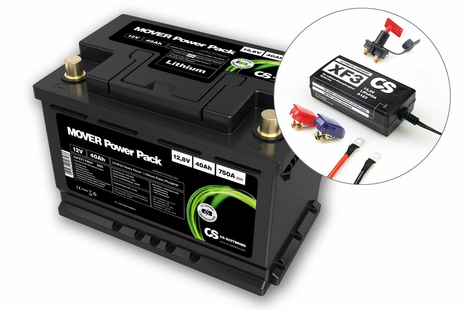Lithium LiFePO4 Mover Power Pack Set 12.8V 85Ah Rangierbatterie