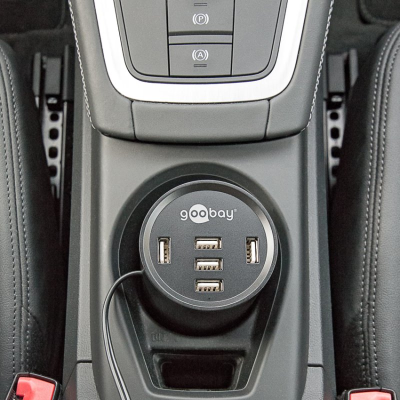 USB-Ladegerät Auto-Becherhalter-Ladegerät mit 5 smarten USB-Ports