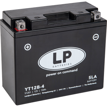LP LT12B-4 SLA Motorradbatterie ersetzt YT12B-4, GT12B-4, FT12B-4, CT12B-4