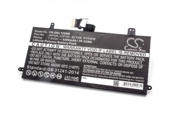 Akku ersetzt JOPGR, J0PGR, 51KD7 passend für Dell Latitude 12 5285, 5290