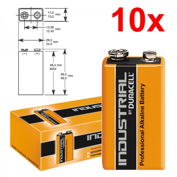 Duracell Procell Constant MN1604, 6LR61, 9V-Block, Batterien 10er Pack