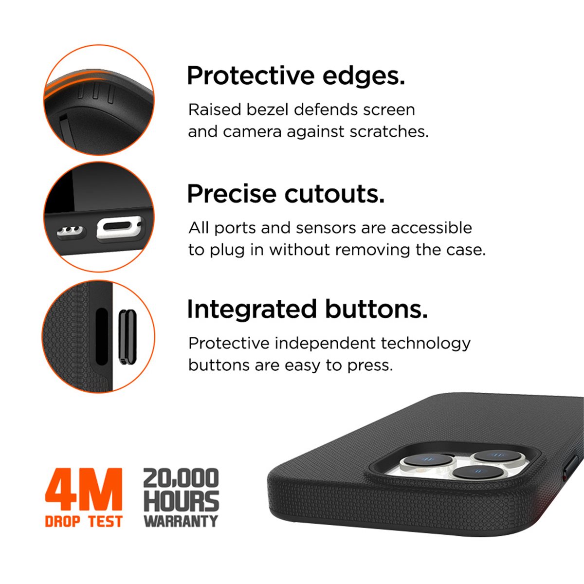 EIGER APPLE IPHONE 14 PRO MAX OUTDOOR-COVER EIGER NORTH RUGGED BLACK