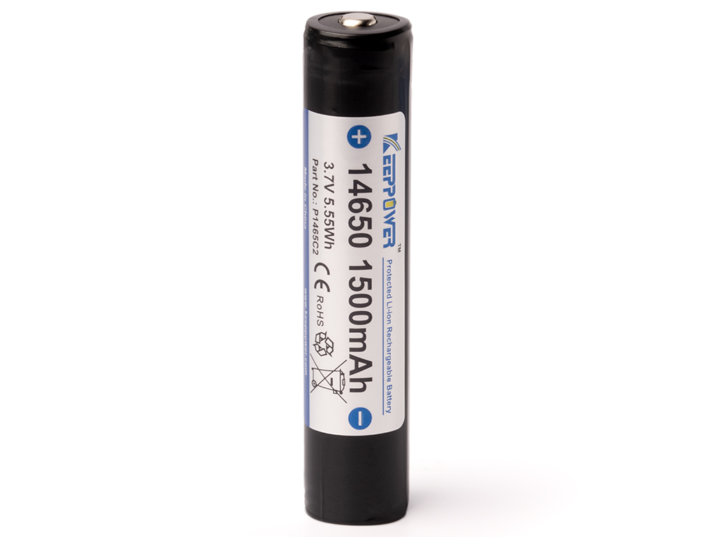 Keeppower 14650 3.7V 1500mAh (3A) Akku PCB geschützt