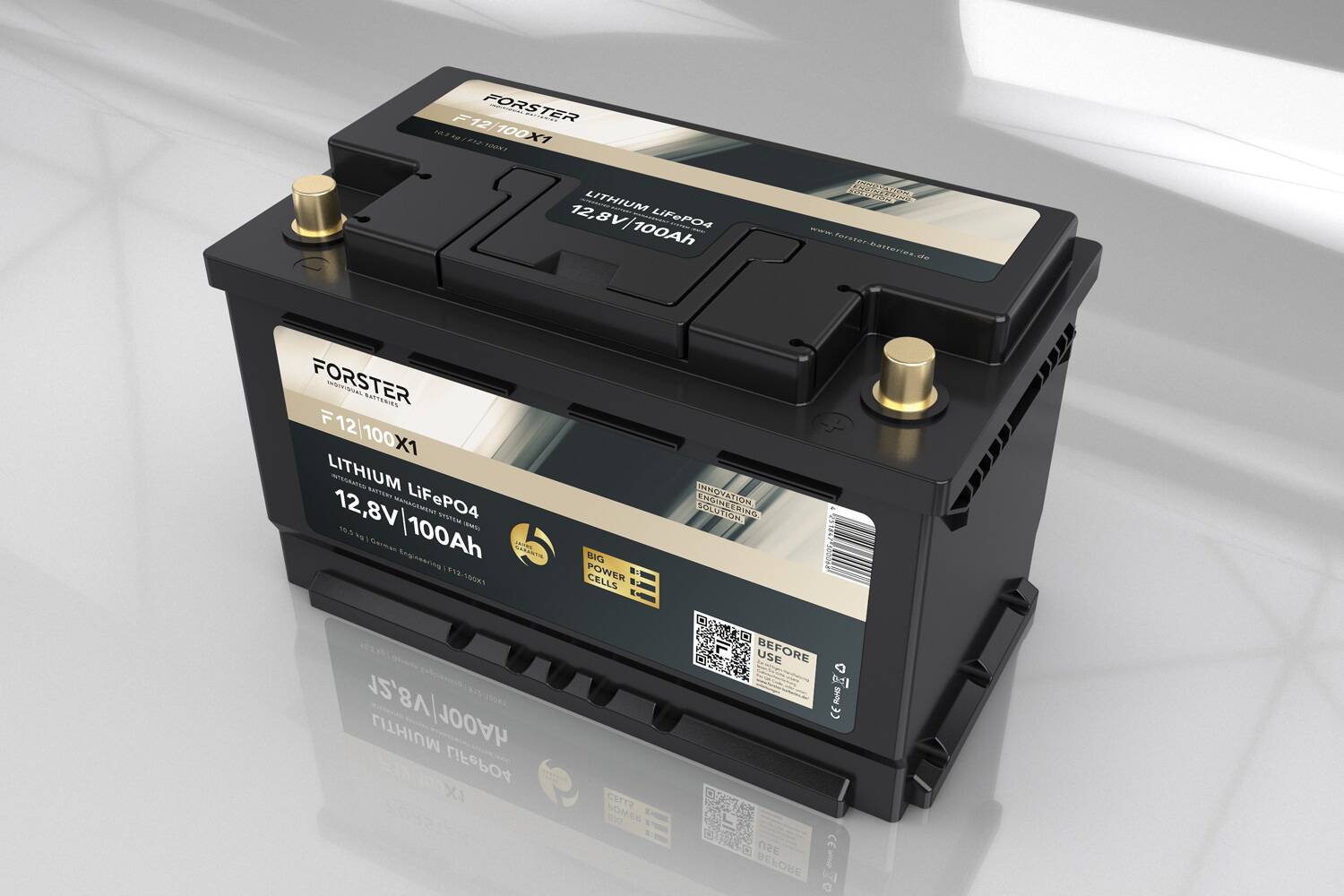 12V 100Ah LiFePO4 Premium Caravan Batterie für Jumper, Boxer, Nugget