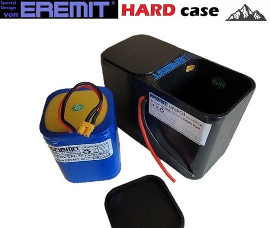 EREMIT 24V 6Ah LiFePo4 Akku im Gehäuse mit PowerPol Stecker