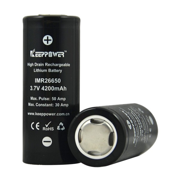 Keeppower 26650, IMR26650, 3.7V 5500mAh, 15A Li-Ion Akku