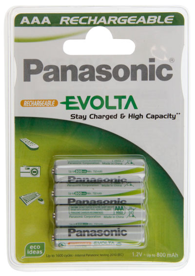 Panasonic Evolta HHR-4MVE AAA Akkus 800mAh (Ready-to-Use)