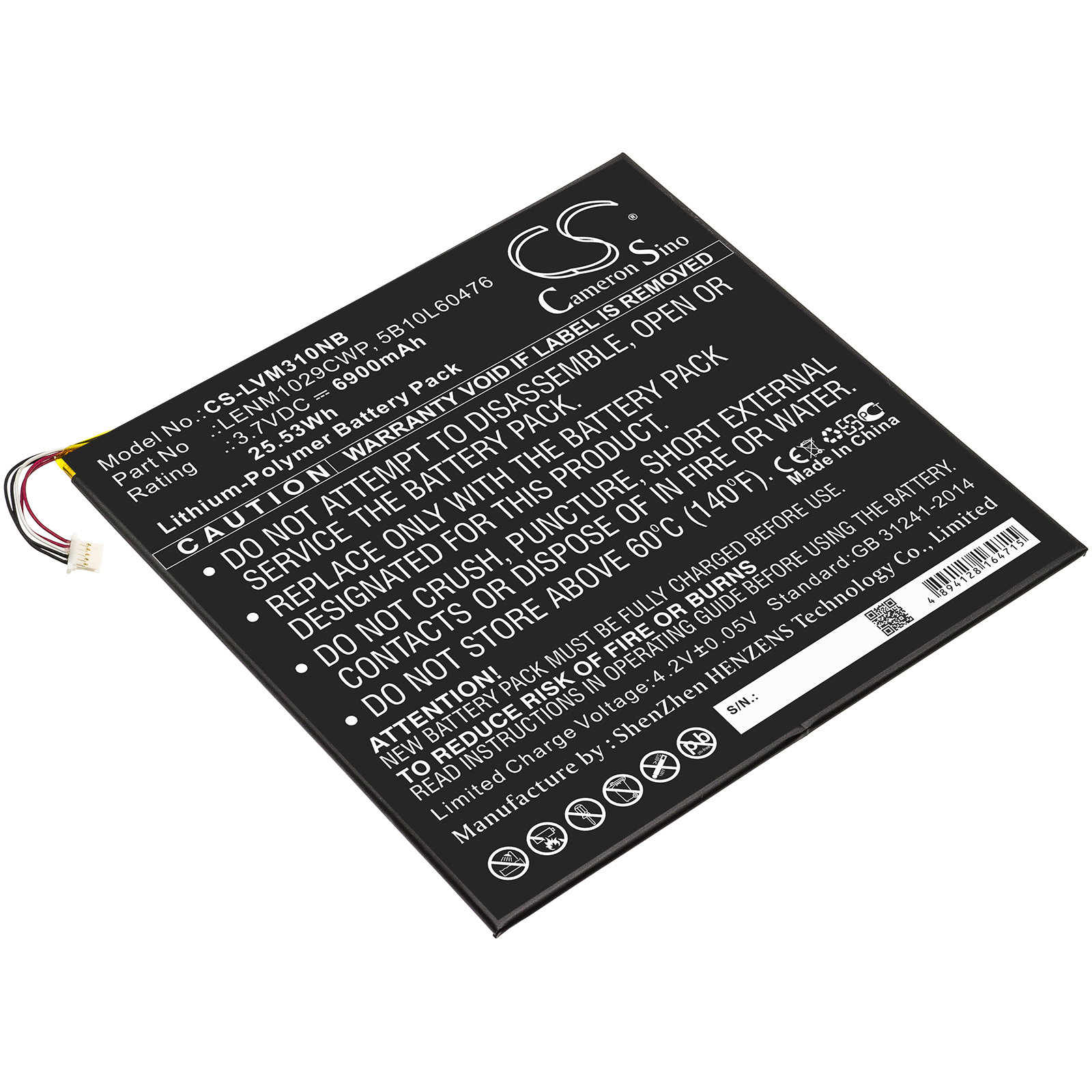 Akku ersetzt Lenovo 5B10L60476, 5B10L13923, LENM1029CWP passend für Miix 300