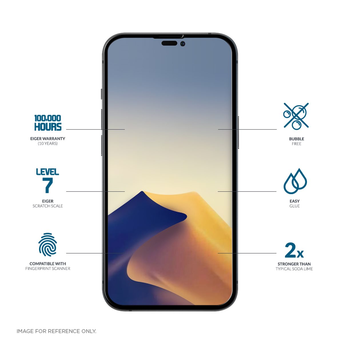 EIGER APPLE IPHONE 14 PRO 3D GLASHÜLLE FREUNDLICH MOUNTAIN GLASS 3D